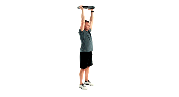 Overhead Lunge with Plate Long