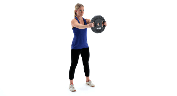 extended plate squat