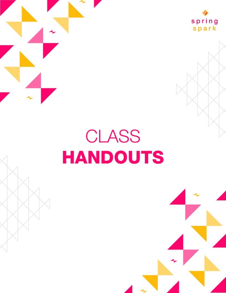 Class Handouts Cover Page